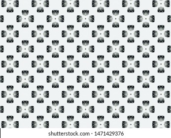 Black Tulip Deepest Sympathy Seamless Background Pattern Illustration Solemnly Print - Powered by Shutterstock