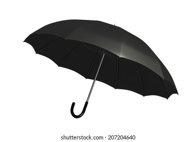 Black Umbrella Isolated