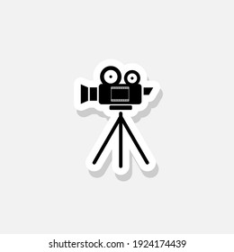 Black Video camera sticker icon