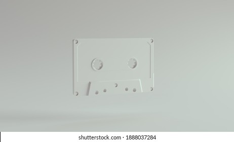 Black Vintage Cassette Tape Front View 3d illustration 3d render