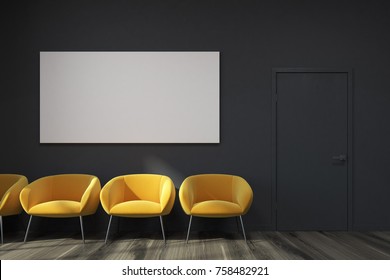 Black Waiting Area Dark Gray Walls Stock Illustration 758482921 ...