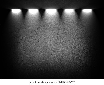 Black Wall With Spotlights