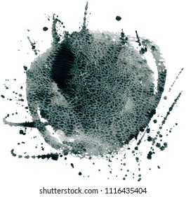 Black Watercolor Circle Isolated On White Stock Illustration 1116435404 ...