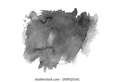 Black Watercolor Paint Stroke Background