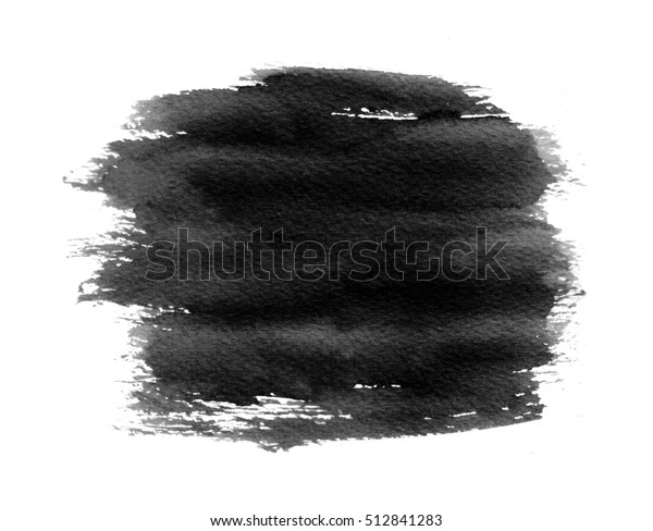 Black Watercolor Swatch Black Water Color Stock Illustration 512841283