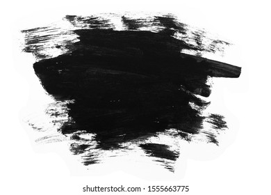 Black Watercolour Paint Brush Splash Set Stock Illustration 1555663775 ...