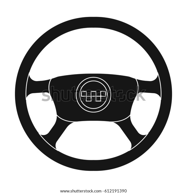 Black wheel with yellow emblem of taxi. The
element to control the taxi car.Taxi station single icon in black
style bitmap symbol stock
illustration.