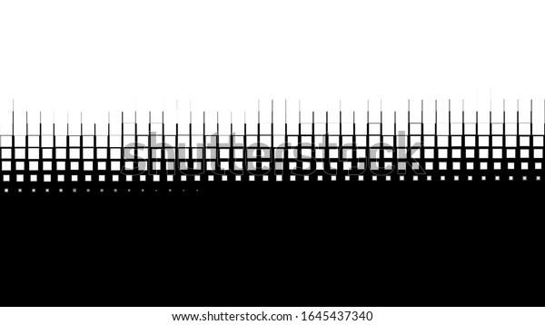 Black and white abstract animation of\
CGI motion graphics with white pixels moving down on the black\
background. Animation. Transition masks\
templates.