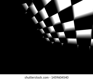 Black And White Abstract Background For Desktop Wallpaper Or Website Design, Template With Copy Space For Text.- Illustration.