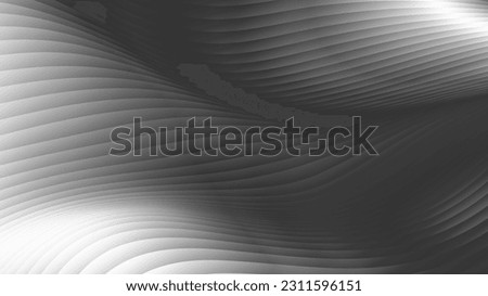 Black and white abstract background with smooth wavy lines. 
