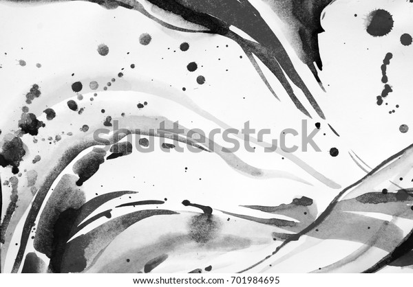 白黒の抽象的水彩テクスチャー 現代の絵 前衛アート 街の落書きを思い出す 地下 グランジ モノクロパターン アクリル 水彩 テクスチャ のイラスト素材