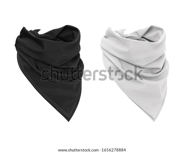 Download Black White Bandana Tied Around Neck Stock Illustration ...