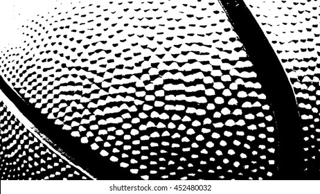 Black White Basketball Grunge Texture Stock Illustration