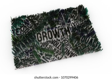 Black & white B&W 3D rendering. Background abstract, geometric structure block shape composition, for design & graphic resource. Growth.