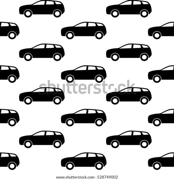 Black and White
Car silhouette.  Illustration.
