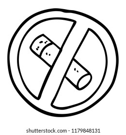 Black White Cartoon No Smoking Sign Stock Illustration 1179848131 ...