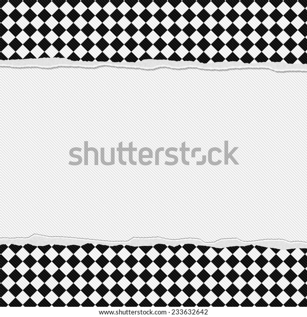 Black and White\
Checkered Frame with Torn Background with center for copy-space,\
Classic Torn Checkered\
Frame