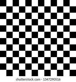 Black And White Checkered Seamless Pattern. Endless Background. Racing Flag Texture