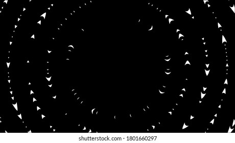 A Black And White Circular Pattern Arrow Head Background