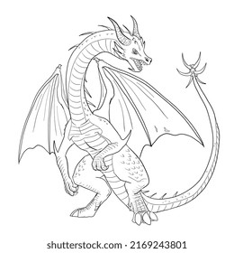 Black White Coloring Page Ink Illustration Stock Illustration ...