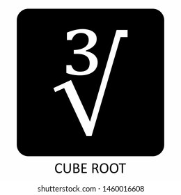 A Black And White Cube Root Icon