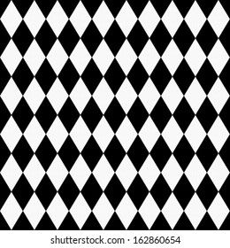 Black and White Diamond Shape Fabric Background that is seamless and repeats