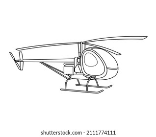 Black White Drawing Helicopter Coloring Children Stock Illustration ...