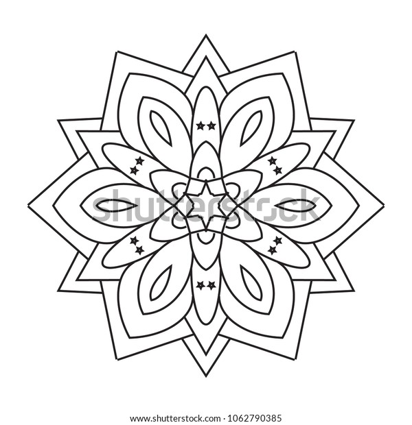 Black White Flowers Mandala Easy Simple Stock Illustration 1062790385,Modern Bedroom Ceiling Lighting Design