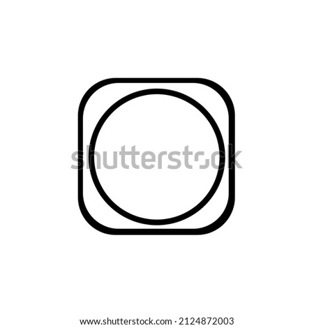 Black and white frame isolated icon buttom background