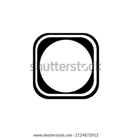 Black and white frame isolated icon buttom background