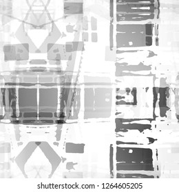 Black and white geometric pattern for design. Grunge abstract urban background.