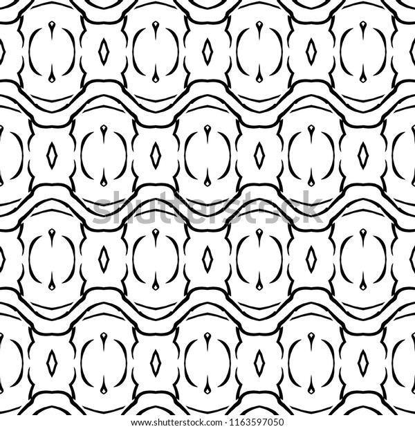 Black And White Geometric Print Fabric Pic Titmouse