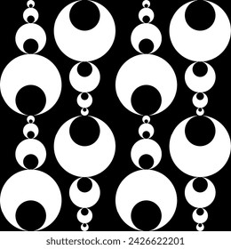 Black and white geometric seamless pattern