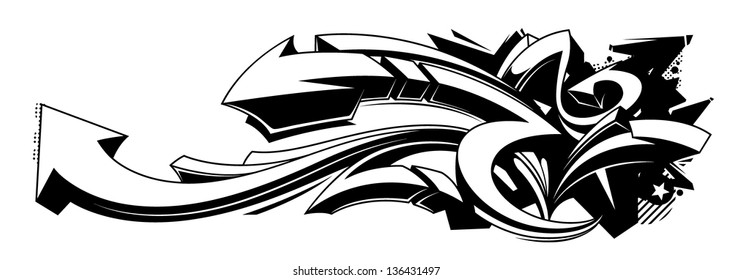 Similar Images, Stock Photos & Vectors of Black and white graffiti