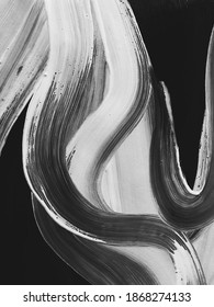 black white gray acrylic illustration with brush stroke. beautiful background. modern Art