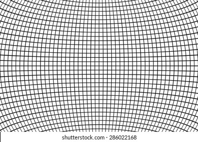 Black And White Grid Projected On Sphere Interior Background