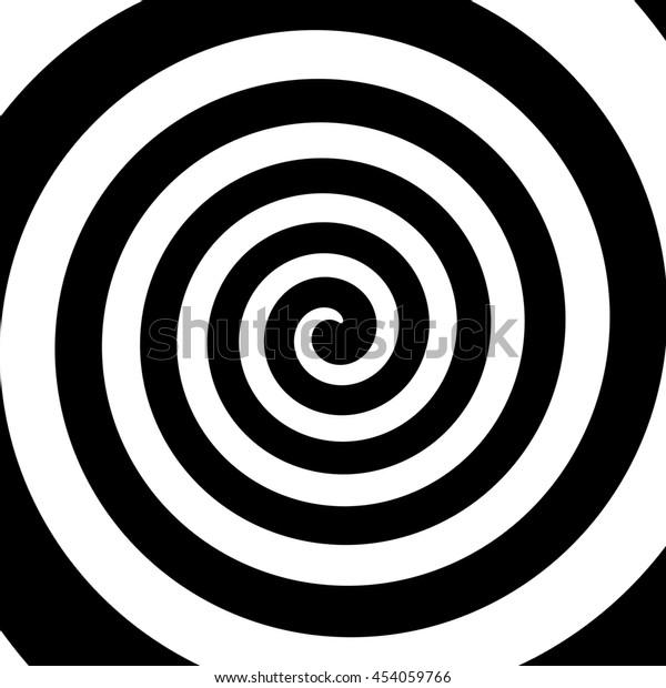 Black White Hypnotic Spiral Vortex Stock Illustration 454059766 8097