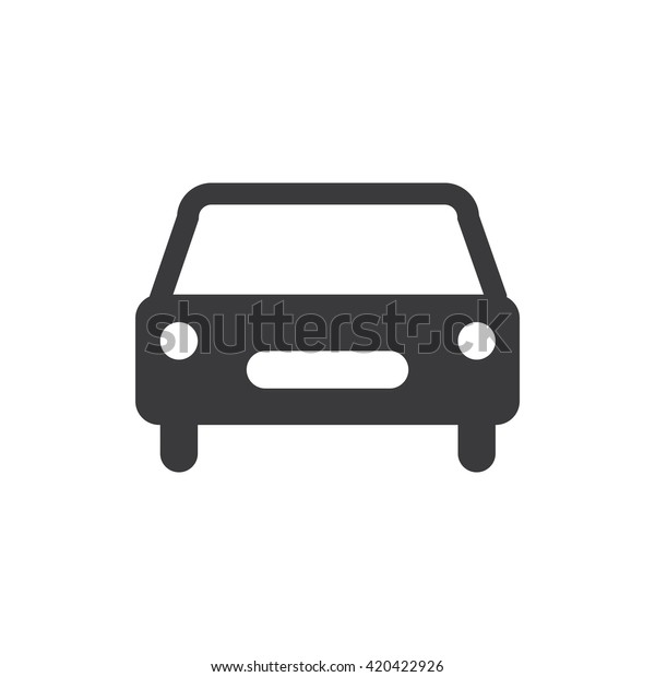 Black and white icon with\
the image of the personal car. Simple illustrations vehicles of\
high quality. Icons for working with Web graphics and for\
presentations.