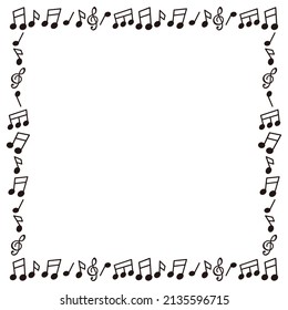 Black White Illustration Frame Simple Musical Stock Illustration ...