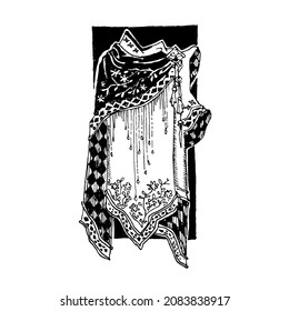 Black And White Illustration Of The Royal Cape