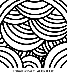 a black and white image featuring a pattern of concentric circles. - Powered by Shutterstock