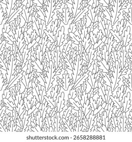 black and white leaf pattern sketch; extendable