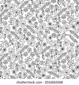 Black White Line Art Background Seamless Stock Illustration 2016063368 ...