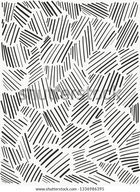 Black White Line Minimalistic Pattern Stock Illustration 1336986395 ...