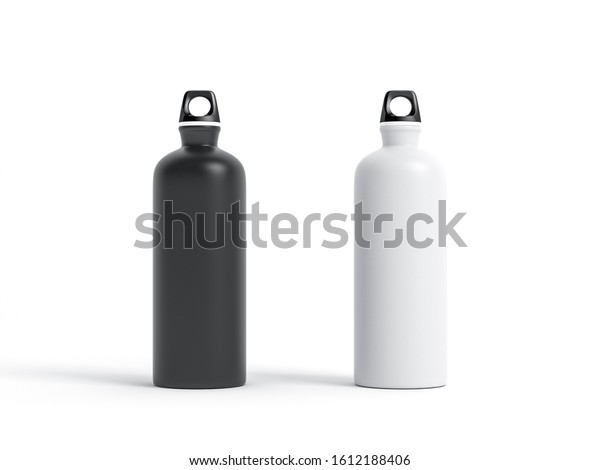 Download Black White Metal Water Bottle Mockup Stock Illustration 1612188406