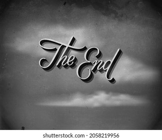 Black and White Movie Still Ending. - Powered by Shutterstock