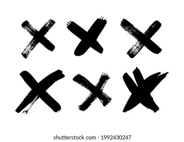 Black White Paint Cross Lines Hand Stock Illustration 1992430247 ...