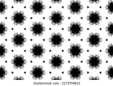 Black And White Pattern, Geometric Shapes. Apply To Fabric Patterns, Paper, Printed Matter, Tiles, Curtains.