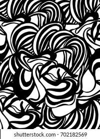 Seamless Black Roses Retro Floral Pattern Stock Vector (Royalty Free ...