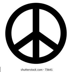 Peace Symbol Isolated On White Background Stock Vector (Royalty Free ...